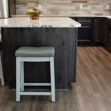 Rustic Maple with Smoke Stain and Ebony Glazing