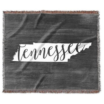 "Home State Typography, Tennessee" Woven Blanket 60"x50"