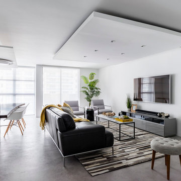 Modern concrete looks - living room floors