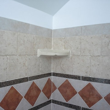 Master and main bathroom with imported Italian porcelin and granite tiles.