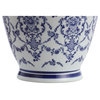 Juliana 26.25" Chinoiserie Ceramic LED Table Lamp, Blue, White