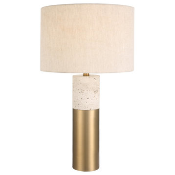 Gravitas Elegant Brass & Stone Lamp