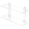 16" Double Tier Plexiglass Bathroom Shelf