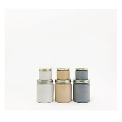 Small and Medium Concrete Jars / Set of 6 / White, Blush, Light Gray - Decorative Jars And Urns