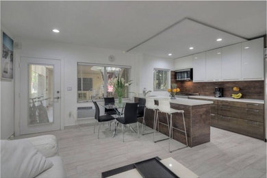 Inspiration for a contemporary kitchen remodel in Miami
