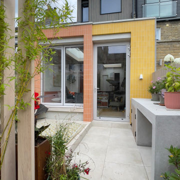 Colorful kitchen and garden renovation in Dulwich
