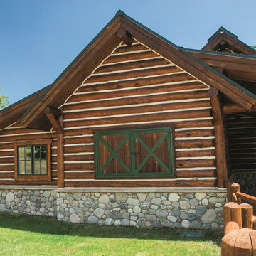 Log Cabin With Chinking Between Logs