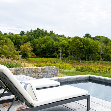 Fish Brook Overlook - Granite and Natural Stone Pool Terrace and Gunite Lap Pool