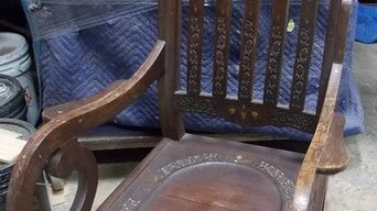 Pakistan Brass Inlay rosewood Rocking chair