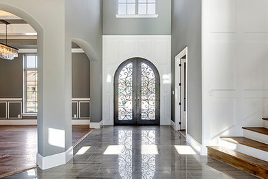 Entryway - transitional entryway idea in Dallas