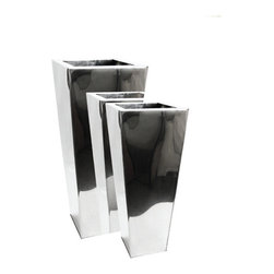Stainless Steel Tapered Planter - Products