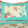 Start My Youth Cotton 3PC Vermicelli-Quilted Patchwork Quilt Set (Full/Queen)
