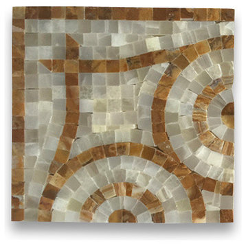 Marble Mosaic Border Decorative Tile Mirage Onyx 6.3x6.3 Polished, 1 piece