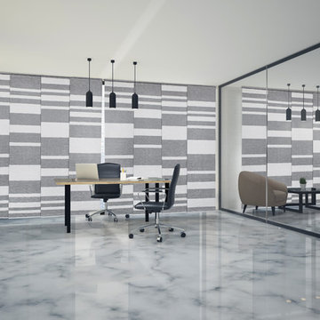 Blackout Adjustable Sliding Panel Track Blind - Shadow+