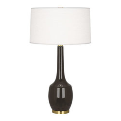 Robert Abbey Delilah Table Lamp, Coffee Glazed - Table Lamps