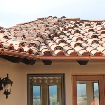 New Home in Palmdale Ca. First day Copper Half Round Gutter