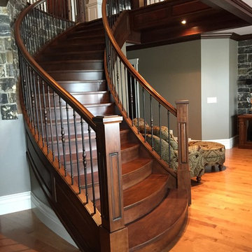 Curved Cherry Staircase