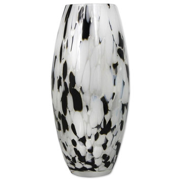Elegant Drip Art Glass Vase