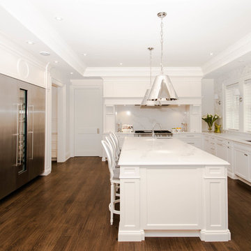 Beautiful White on White decorated kitchen