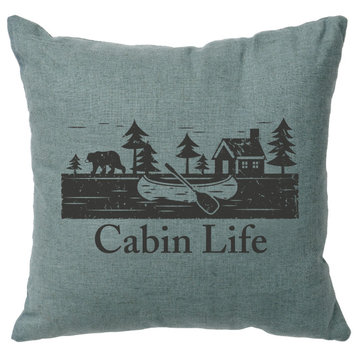 Image Pillow 16x16 Cabin Life Linen Ocean