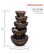 34" Tall Outdoor 5-Tier Modern Bowl Cascading Waterfall Fountain with LED Lights