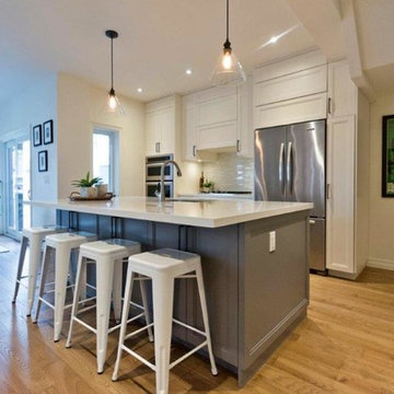 Grey and white custom kitchen