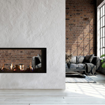 Double Sided Barrier Screen Fireplaces
