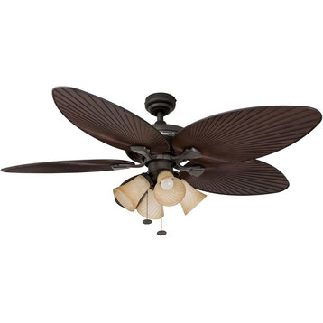52" Palm Island Bronze Ceiling Fan with 4 Light