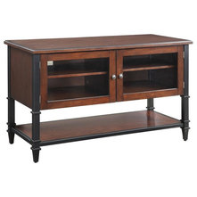 Contemporary Entertainment Centers And Tv Stands TV Console in Rich Cabernet Finish