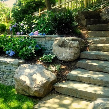 Arlington - Patio, Boulders, & Terraced Walls