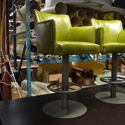 Green Bar-stools Leather - Indoor Pub And Bistro Sets