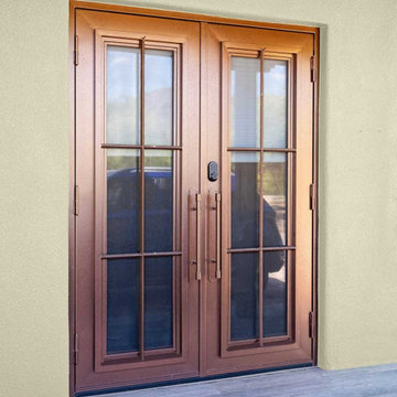 Colonial French Diamond Iron Entry Door