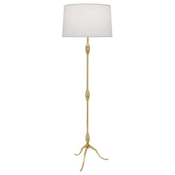 Robert Abbey Grace 1 Light Floor Lamp, MODERN BRASS