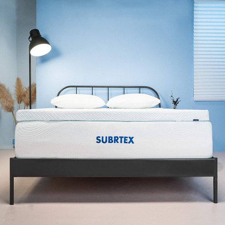 Subrtex 3" Memory Foam Mattress Topper, 10-Year Warranty, King, 3-Inch