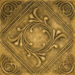 R 02 Styrofoam Ceiling Tile 20x20 - Antique Gold - Ceiling Tile