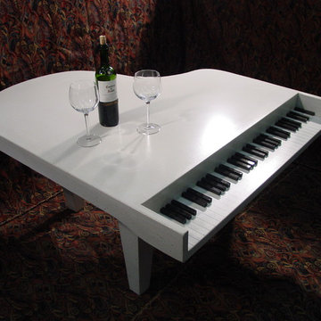 Concrete Custom Baby Grand Piano Coffee Table