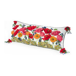Poppy Field Pillow - 15 x 36 | MacKenzie-Childs - Decorative Pillows