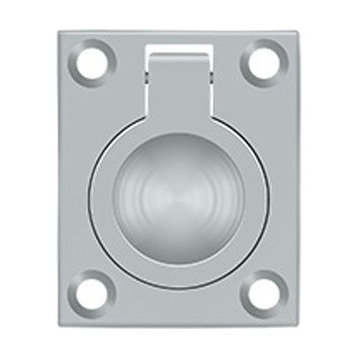 FRP175U26D Flush Ring Pull, 1-3/4" x 1-3/8", Satin Chrome