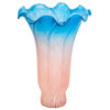 4 Wide X 6 High Pink/Blue Pond Lily Shade