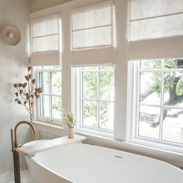 Motorized Roman Shade Cordless by TWOPAGES
