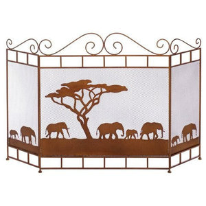 Black Screen Craftsman Fireplace Screens By Achla Designs