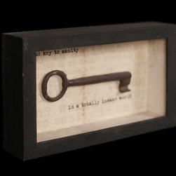 The Key To Sanity Shadowbox - Wall Decor