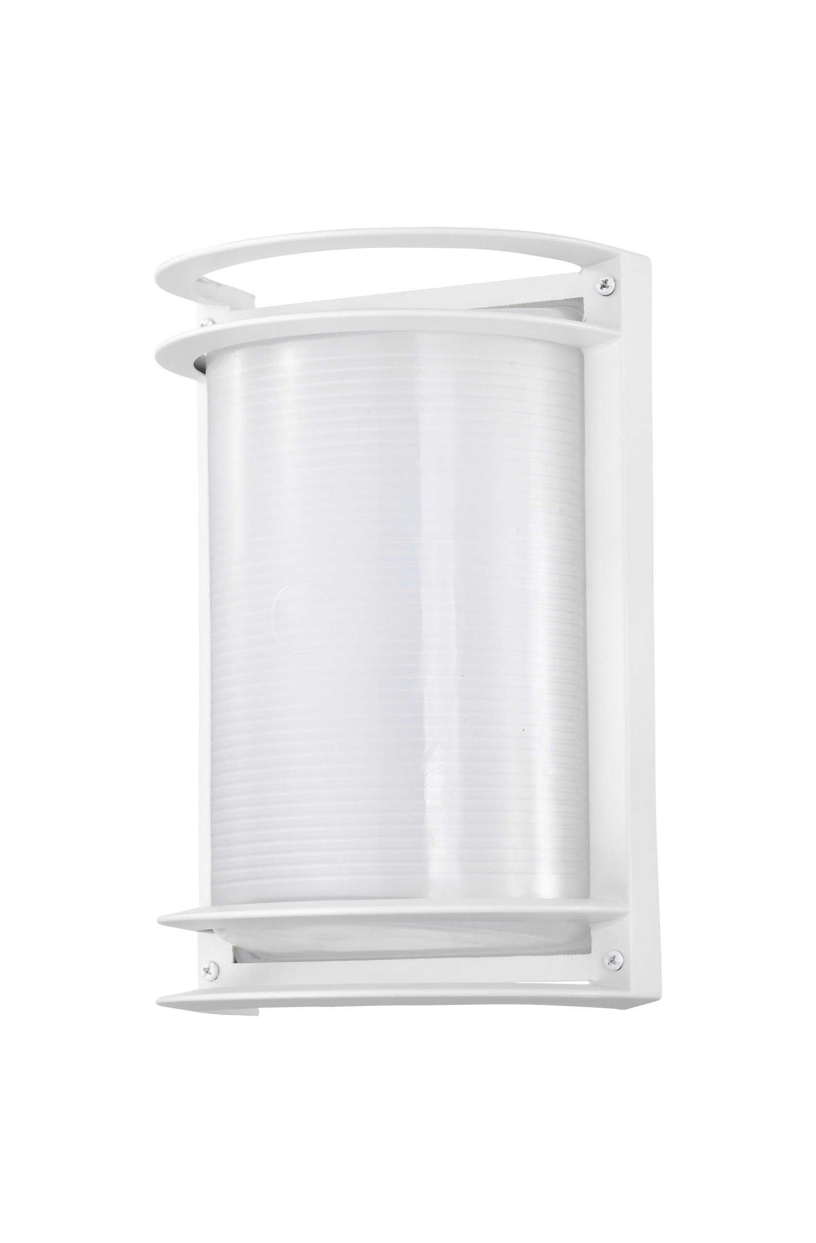 LED Rectangular Bulk Head Fixture - White Finish with White Glass ...