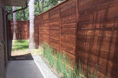 Horizontal Fence Stain with Oxford Brown