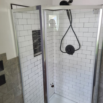 Modern Bathroom Remodel | Glass Doors