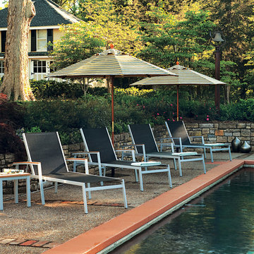 Outdoor Chaise Lounge (Black Sling)
