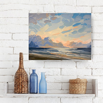 'Symphony Playa' Wrapped Canvas Coastal Wall Art