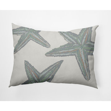 14x20" Starfish Constellation Nautical Decorative Indoor Pillow, Pretty Grey