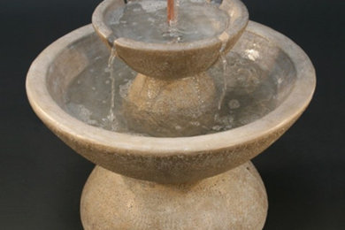 2-Tier Color Bowl Garden Water Fountain