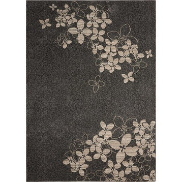 Nourison Maxell 5'3" x 7'3" Charcoal Contemporary Indoor Area Rug